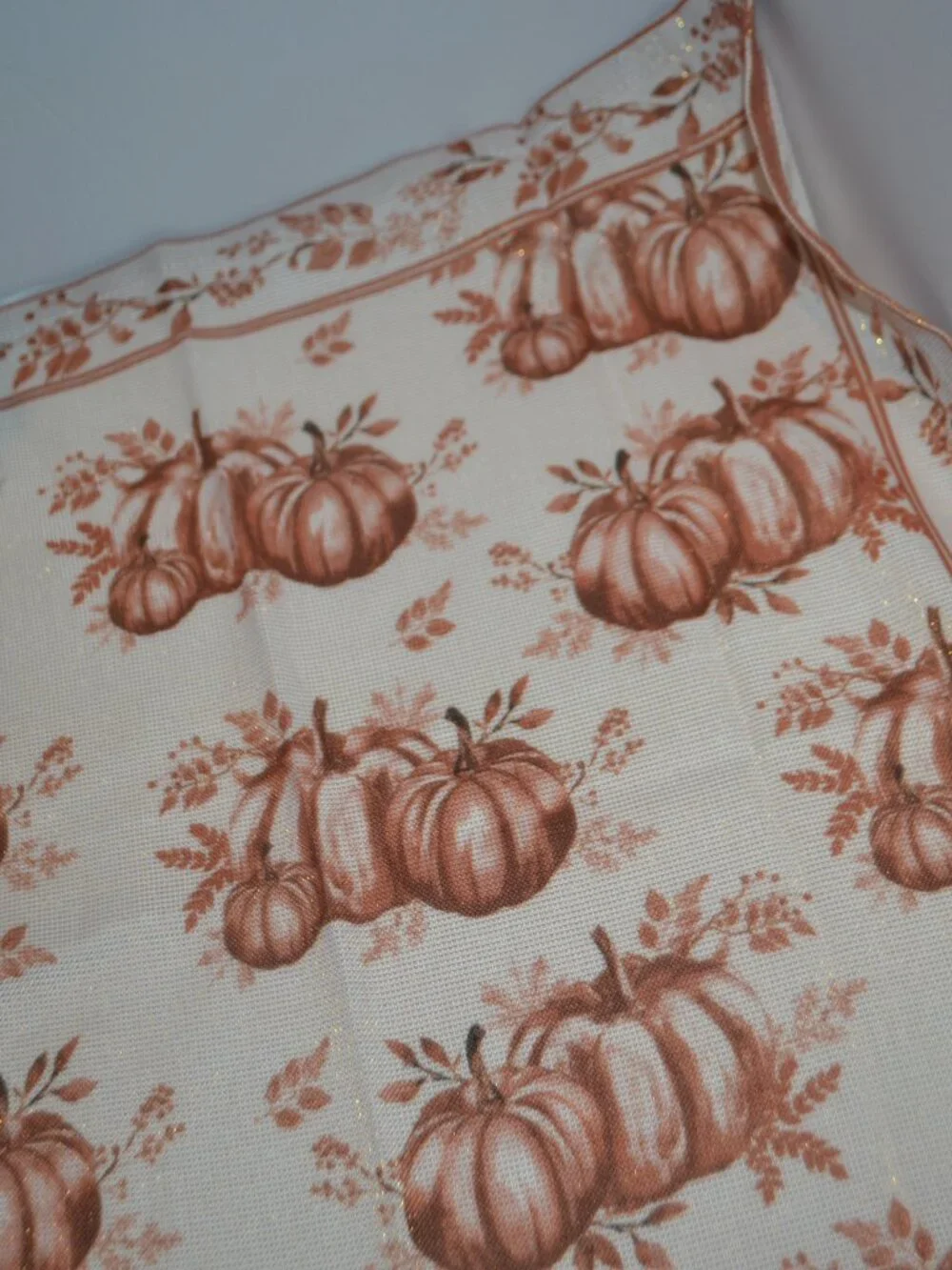 Fall Napkins 24 Rachel Zoe Metallic Copper New with Tags